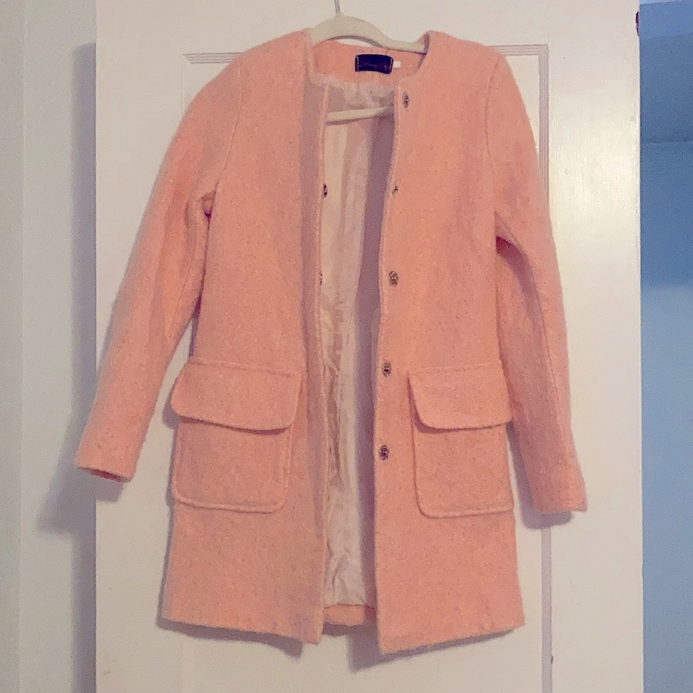 VINTAGE Jackie O Peachy Pink Coat. Size XS